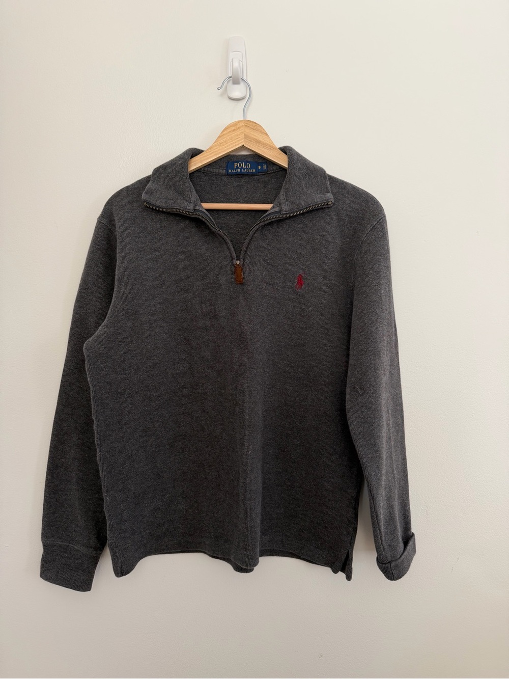 Polo by Ralph Lauren Dark Gray Quarter-Zip Pullover Sweater